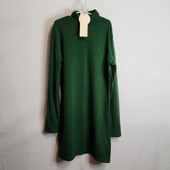NWT Green Turtleneck Dress - Picture 2 of 6